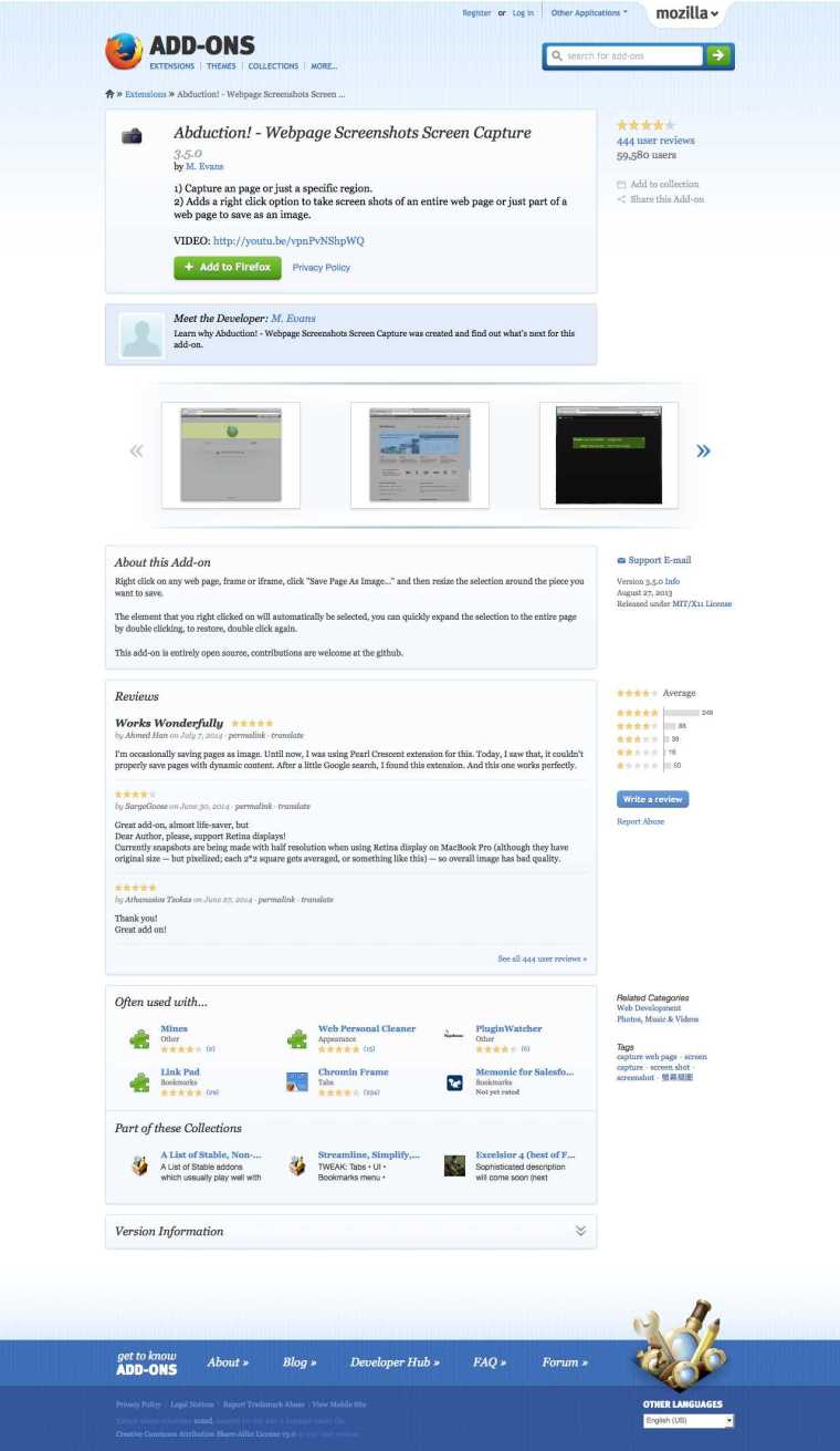 Abduction! - Webpage Screenshots Screen Capture :: Add-ons for Firefox